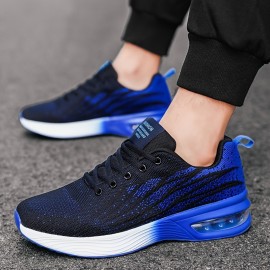 Men Air-cushioned Shoes Shock Absorption Breathable Lightweight Non-slip Sneakers For Jogging Tennis Gym Training Athletic Shoes