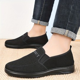 Chic Star Pattern Lightweight Slip-On Shoes for Women: Breathable, All-Season Comfort with Round Toes