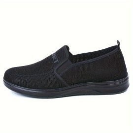 Chic Star Pattern Lightweight Slip-On Shoes for Women: Breathable, All-Season Comfort with Round Toes