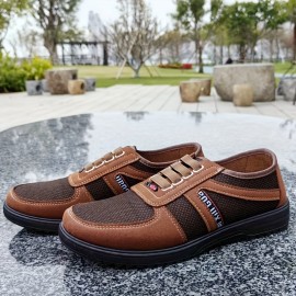 Men's Breathable Casual Sneakers - Comfort Soft Sole, Non-Slip, Lace-Up, Versatile Outdoor Footwear for All Seasons