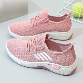 Women's Lightweight Breathable Sneakers - All-Season Slip-on Casual Shoes, Flexible Plain Toe Low Tops