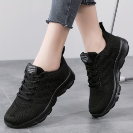 Women's Breathable Mesh Sneakers, Casual Lace Up Outdoor Shoes, Comfortable Low Top Shoes