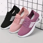 All-Season Chic: Comfy Slip-On Women's Knitted Sneakers - Breathable, Soft Sole, Solid Color Low-Tops