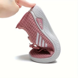 All-Season Chic: Comfy Slip-On Women's Knitted Sneakers - Breathable, Soft Sole, Solid Color Low-Tops