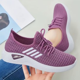 All-Season Chic: Comfy Slip-On Women's Knitted Sneakers - Breathable, Soft Sole, Solid Color Low-Tops