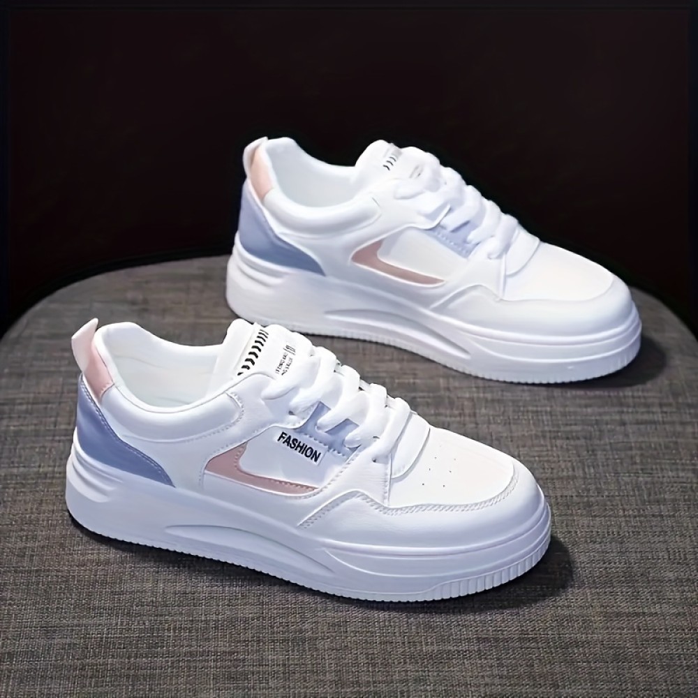 Fashion-Forward Women's Low Top Sneakers - Water-Resistant, All-Season Comfort with Chic Platform Design