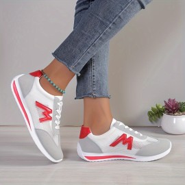 Women's Mesh Sports Shoes, Stylish Low Top Running & Walking Trainers, Comfy Breathable Outdoor Sneakers