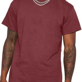 Men's Casual Solid Color Short Sleeve T-shirt for Summer - Comfortable and Stylish Top