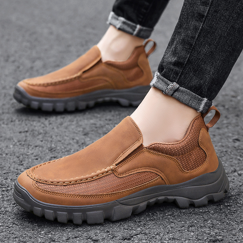 chunky outdoor loafers men s slip sneakers athletic shoes details 4