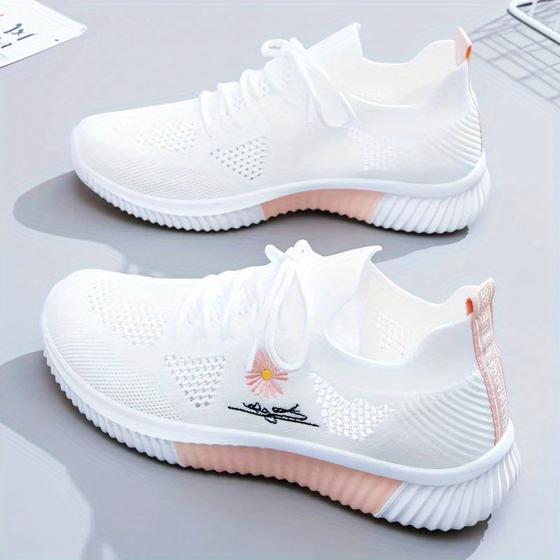 daisy knitted sock sneakers women s breathable comfortable details 0