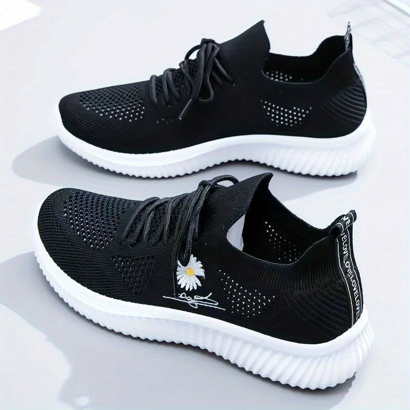 daisy knitted sock sneakers women s breathable comfortable details 2