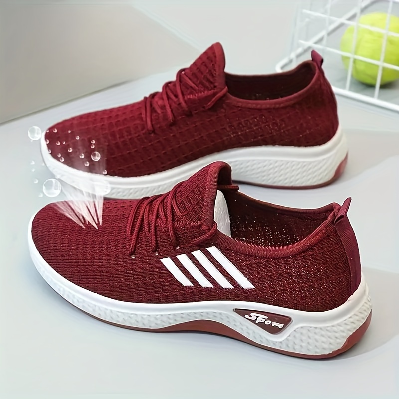 flying woven sneakers women s breathable casual lace outdoor details 2