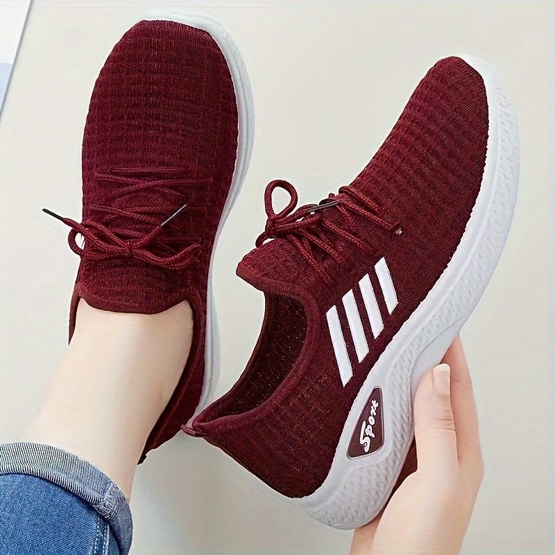 flying woven sneakers women s breathable casual lace outdoor details 3