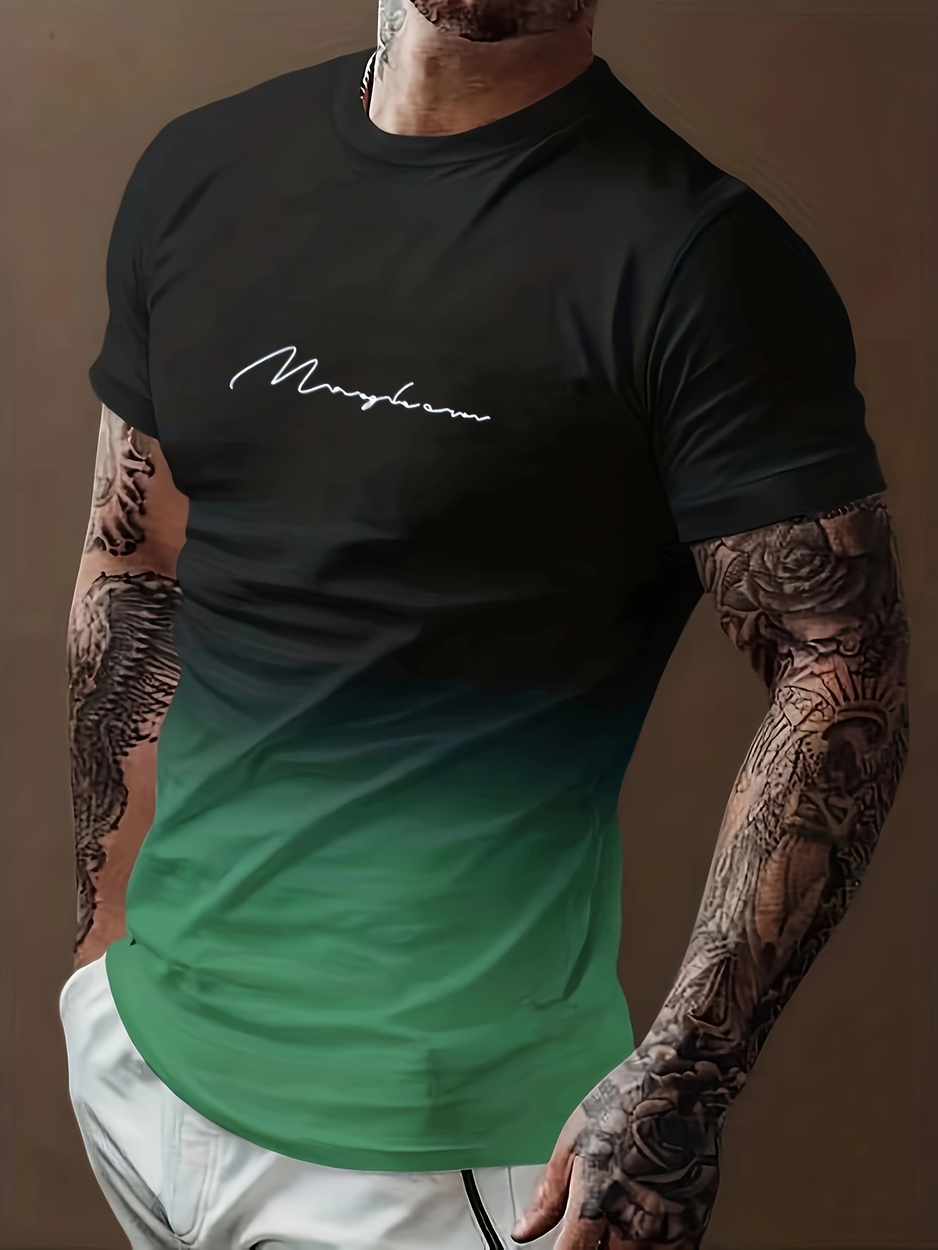 mens color matching t shirt casual short sleeve crew neck tee mens clothing for summer outdoor details 10