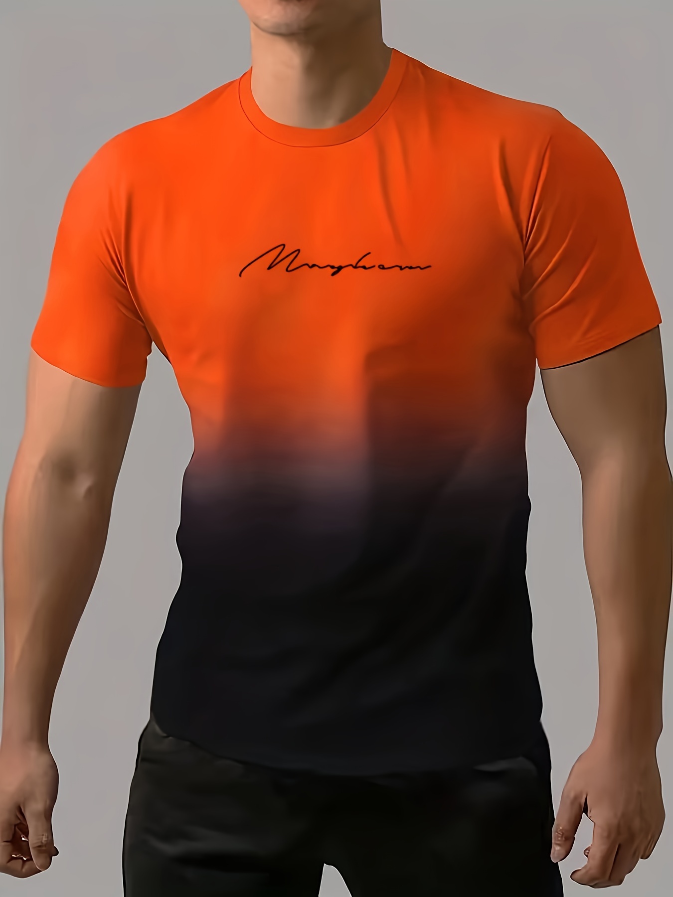 mens color matching t shirt casual short sleeve crew neck tee mens clothing for summer outdoor details 25